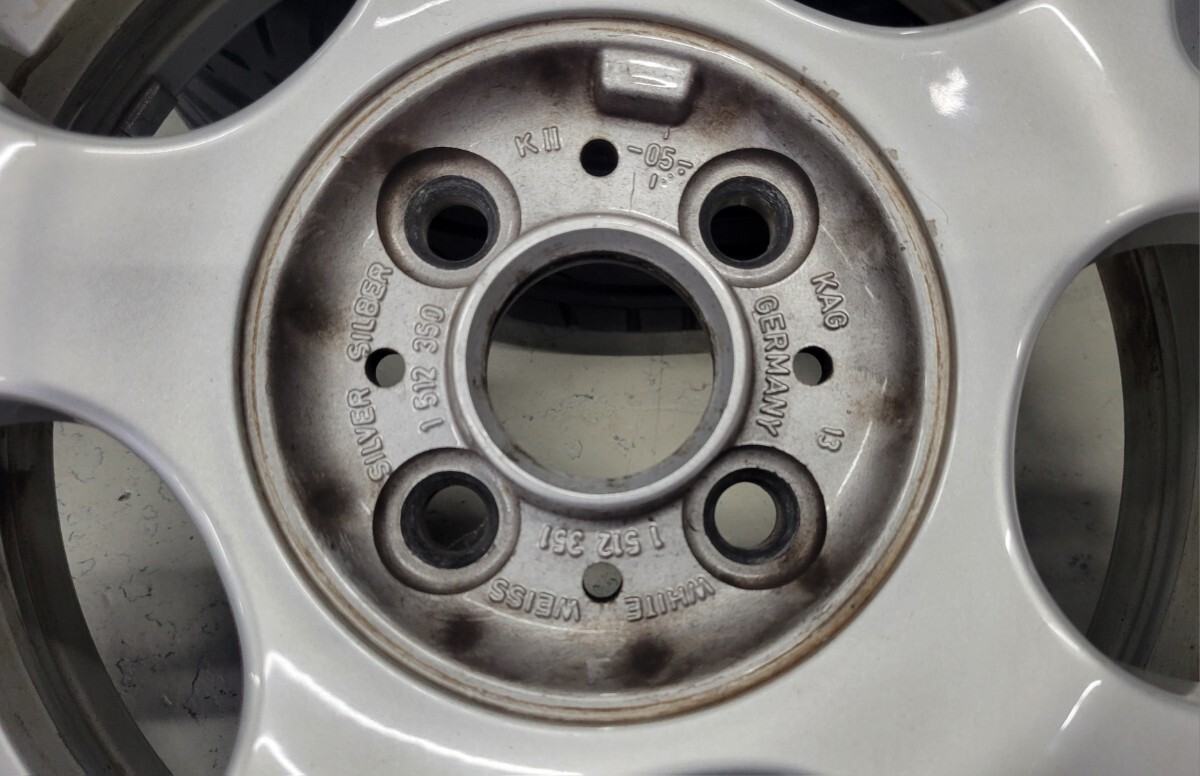ミニクーパー 純正 タイヤカバー付 4穴 PCD100 195/55/16 6.5J×16 ET48 R50R56等 MINI 純正 PCD100 6.5j+48 × 引っ張りなどに