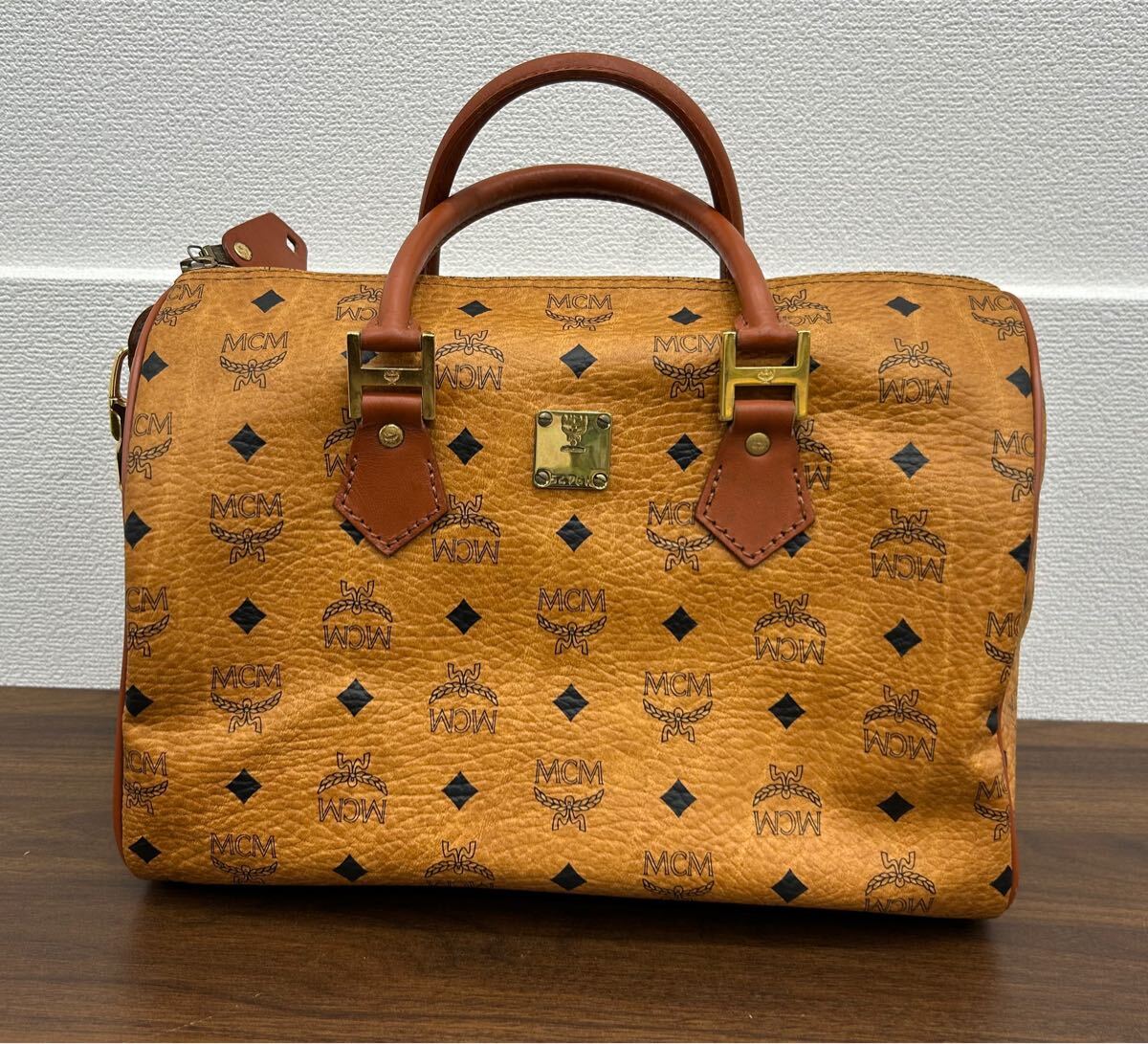 ▽ MCM エムシーエム ハンドバッグ ボストンバッグ レザー ヴィセトス 