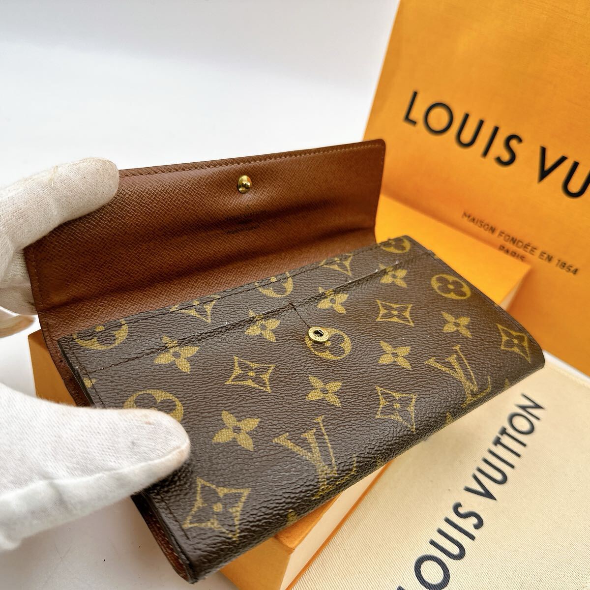 3897【美品】LOUIS VUITTON ルイヴィトン モノグラム ポルトフォイユ 