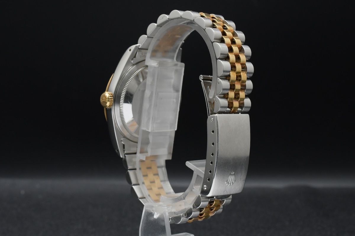 美品 ROLEX DATE JUST Ref:16233 Cal.3135 ロレックス デイトジャスト L番 10Pダイヤ YG×SSコンビ ゴールド文字盤 腕時計 ■31599_4
