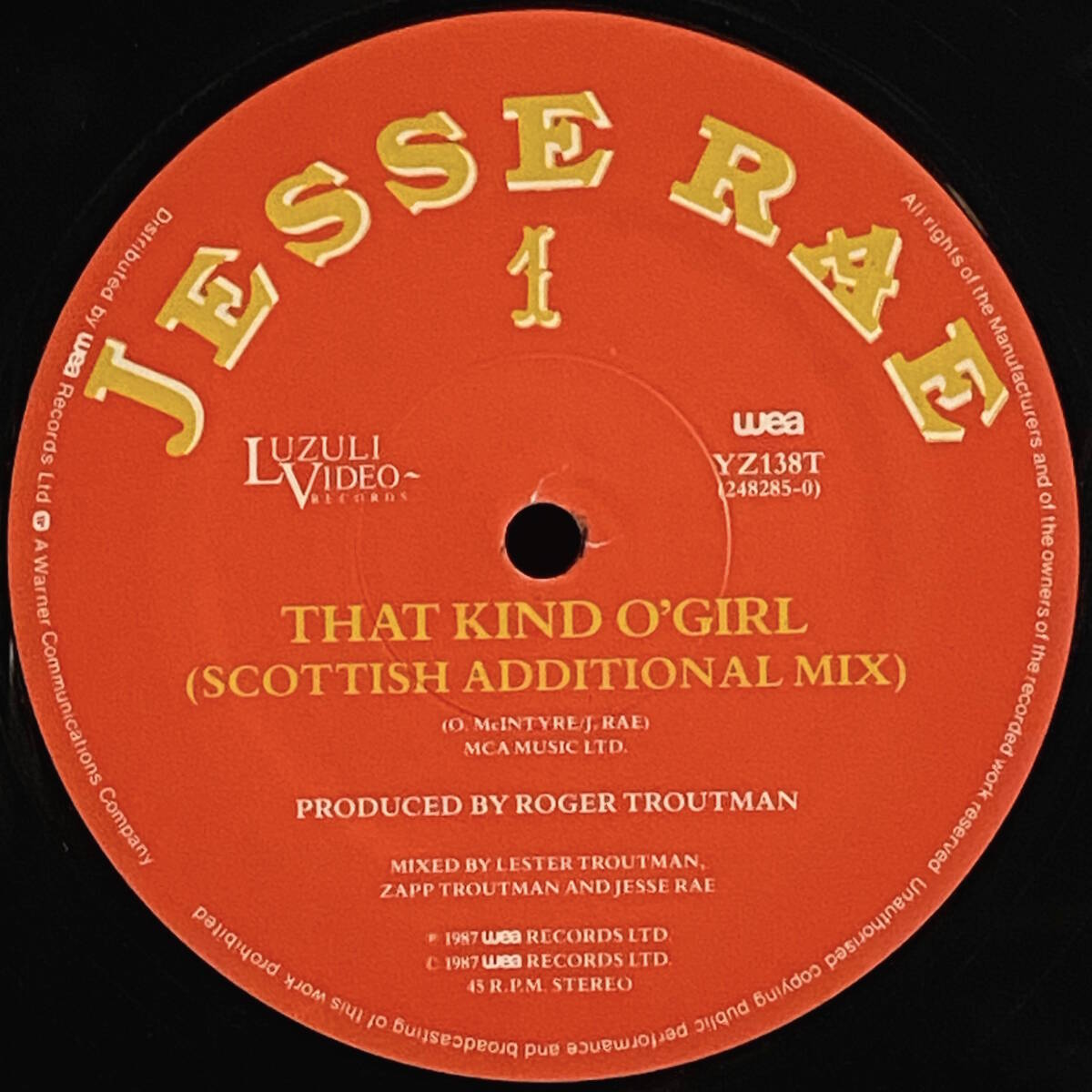 12” Jesse Rae - That Kind O'Girl /Luzuli Video Records YZ138T ...