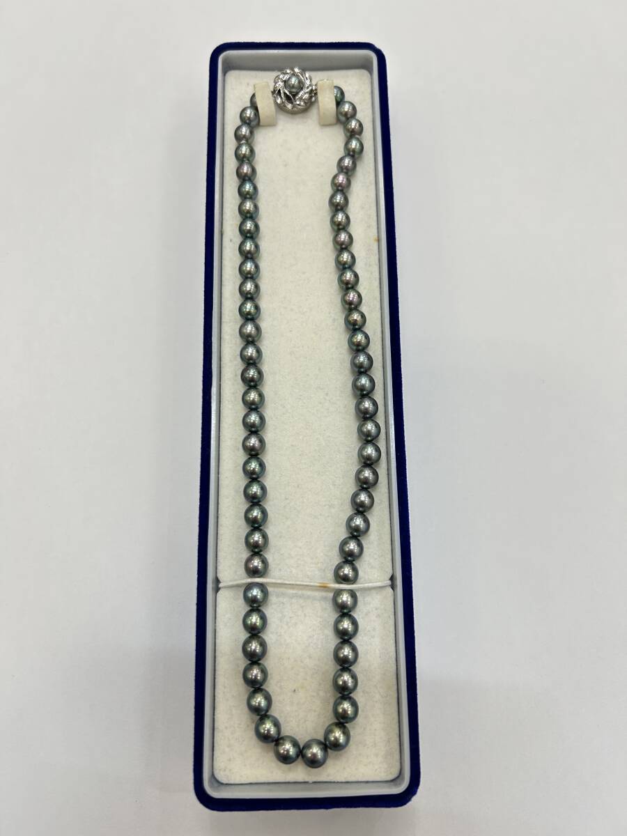 5945 パールネックレス 全長約44cm 直径約6.8mm 重量29.3g 真珠 