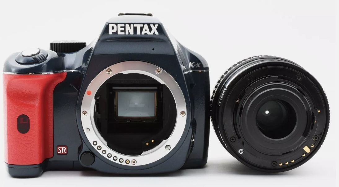 Pentax K-x 1240万画素 オーダーカラー ネイビーレッド 18-55mmレンズセット [美品・現状品] 32GB 新品SDカード ストラップ付き #Y1612_10