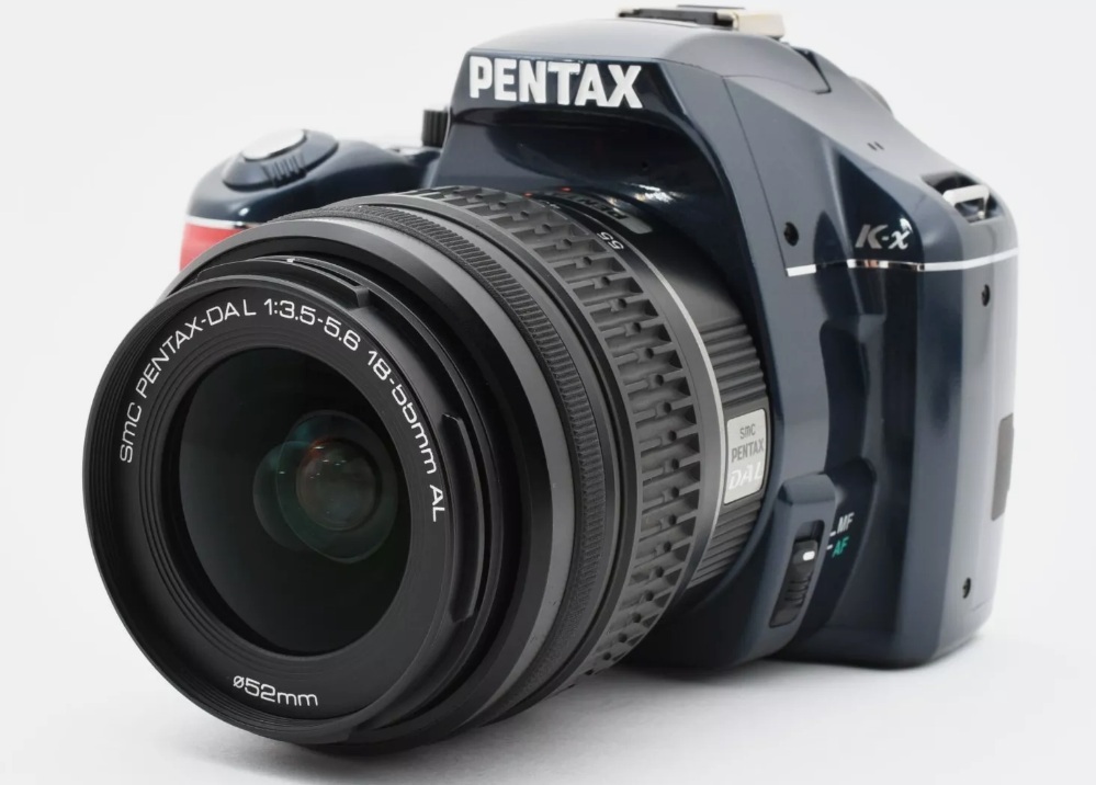 Pentax K-x 1240万画素 オーダーカラー ネイビーレッド 18-55mmレンズセット [美品・現状品] 32GB 新品SDカード ストラップ付き #Y1612_2