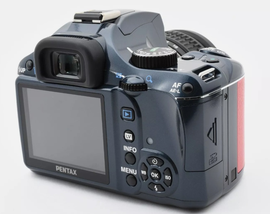 Pentax K-x 1240万画素 オーダーカラー ネイビーレッド 18-55mmレンズセット [美品・現状品] 32GB 新品SDカード ストラップ付き #Y1612_4