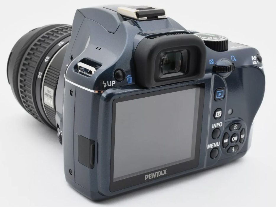 Pentax K-x 1240万画素 オーダーカラー ネイビーレッド 18-55mmレンズセット [美品・現状品] 32GB 新品SDカード ストラップ付き #Y1612_6