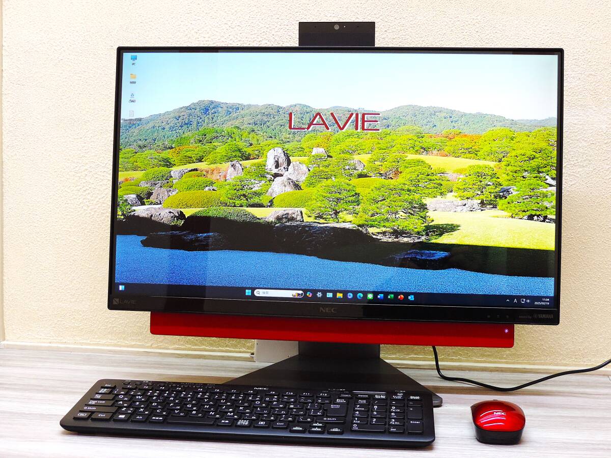 【俊足LAVIE PC-DA770KAR】Core i7-8550U/新品512GB SSD/余裕12GBメモリ★最新Win11(24H2)★地デジTV即利用可★Office2021Pro★23.8型液晶_1