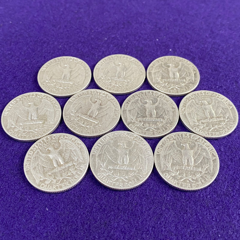 25セント1958年 硬貨 銀貨10枚セットLIBERTY QUARTER DOLLAR