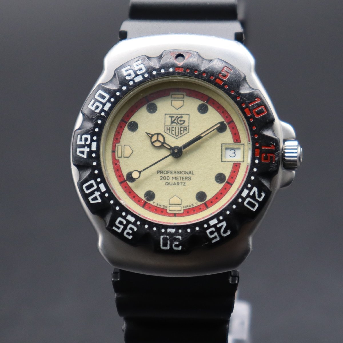 TAG HEUER タグホイヤー フォーミュラー1 プロフェッショナル 200M防水 クォーツ 371.513 夜光文字盤 デイト 新品ベルト ボーイズ/メンズ_3