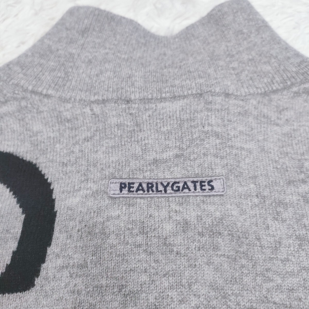 希少Lサイズ【極美品 カシミヤ100%】PEARLY GATES パーリーゲイツ ドライバーズニット セーター ジャケット ゴルフウェア デカロゴ メンズ_5