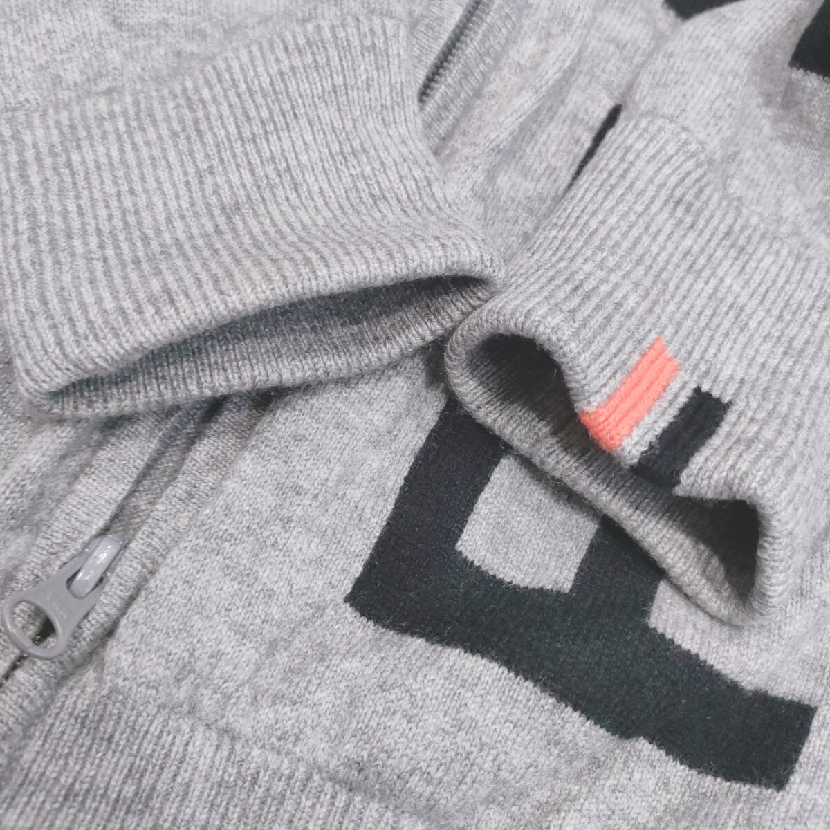 希少Lサイズ【極美品 カシミヤ100%】PEARLY GATES パーリーゲイツ ドライバーズニット セーター ジャケット ゴルフウェア デカロゴ メンズ_8