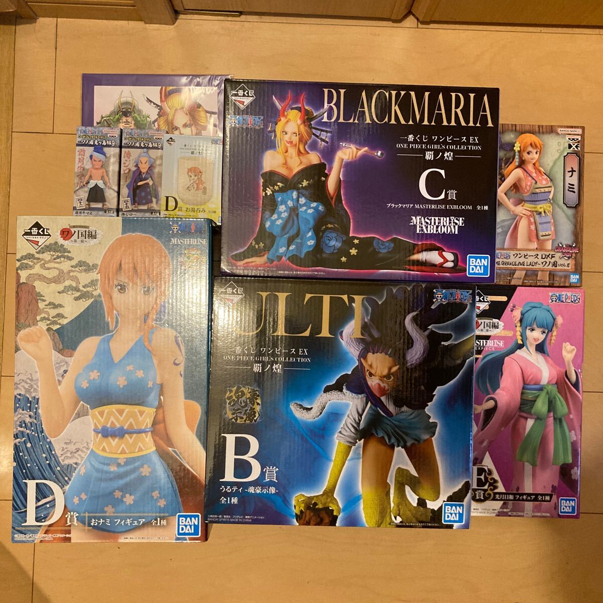 ワンピース EX 一番くじ 魂豪示像 ワノ国 ブラックマリア うるティ ナミ 日和 フィギュア コレクタブル 牛まる 傳ジロー 開封品 グラメン_1