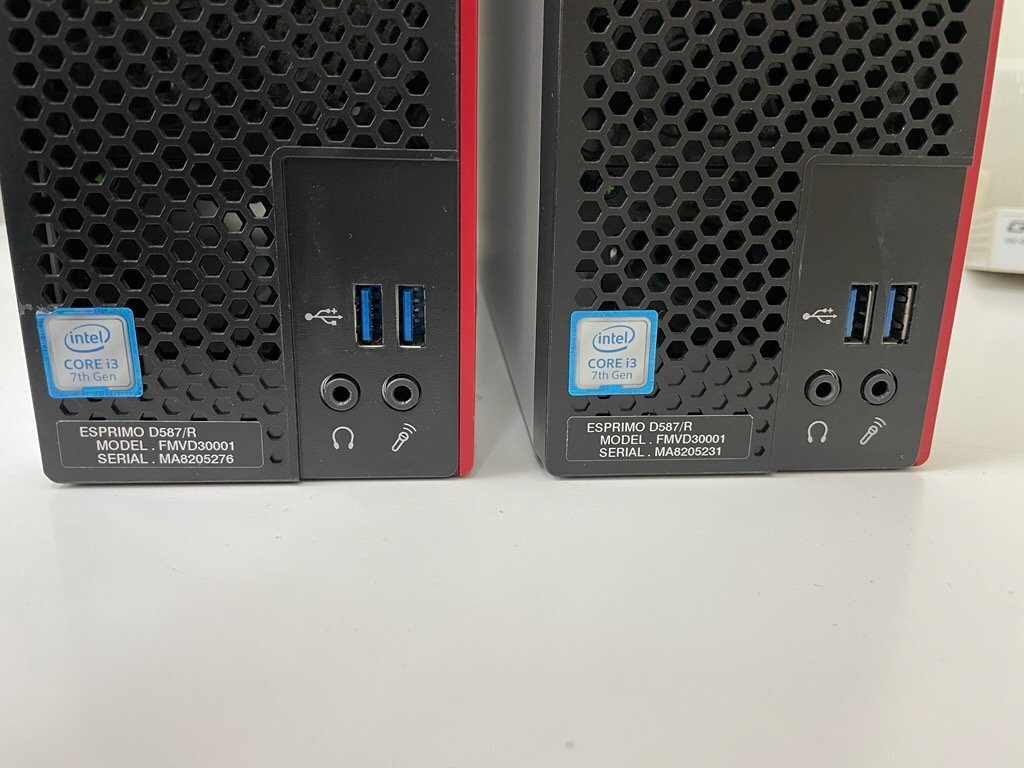 【BIOS起動確認済み／中古／２台セット】ESPRIMO D587/R【FMVD30001】（Core i3-7100, RAM4GB, HDD無し）★本体＆ACケーブル　④_7