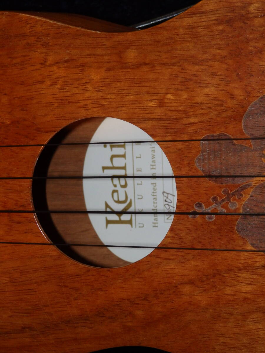 Keahi ケアヒ　ソプラノウクレレ 　全て単板　手作り品　ジエイクシマブクロも　愛用したメーカーです。ハードケース付き_8