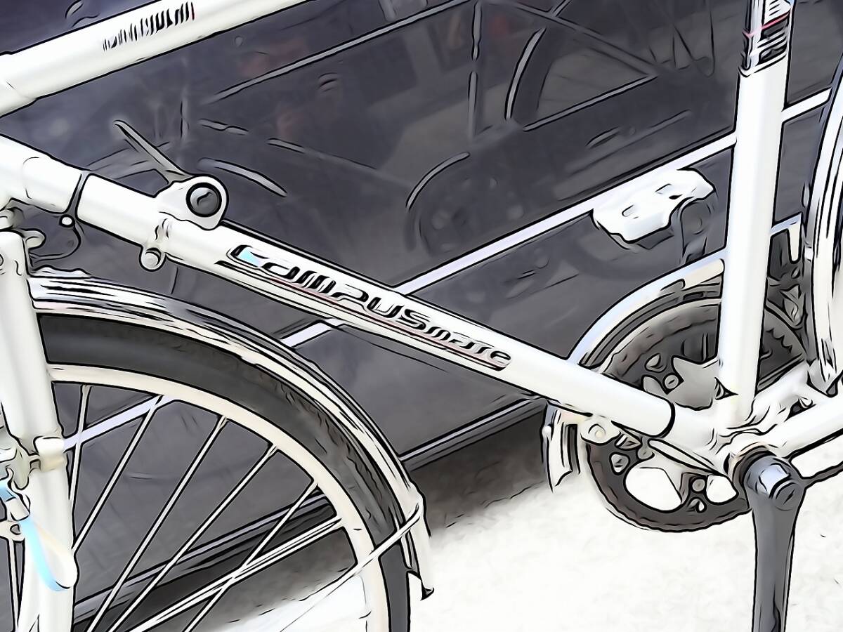 （Nz024340）希少！ yamaguchi 自転車 campus mate 自転車 26インチ アンティーク レトロ 当時物 _5