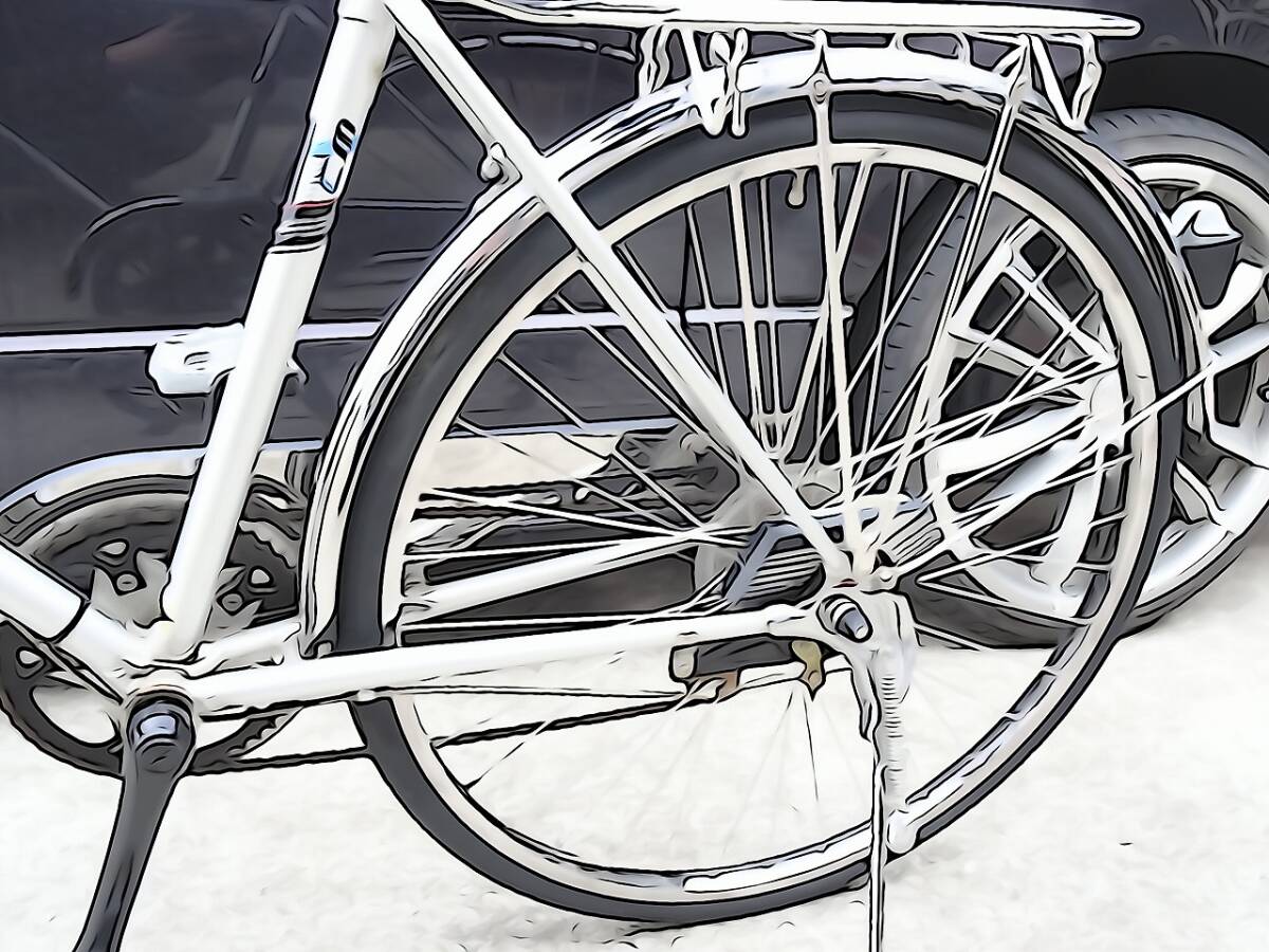 （Nz024340）希少！ yamaguchi 自転車 campus mate 自転車 26インチ アンティーク レトロ 当時物 _7