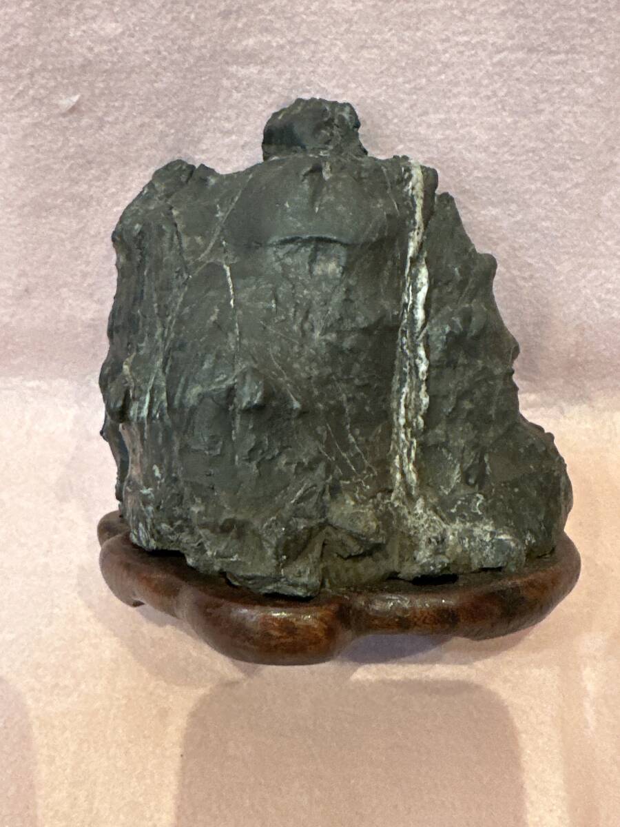 【和歌山古谷石】自然石 盆石　鑑賞石　置物　天然石 原石　滝 美術品・アンティーク・コレクション 【和歌山古谷石】自然石 盆石