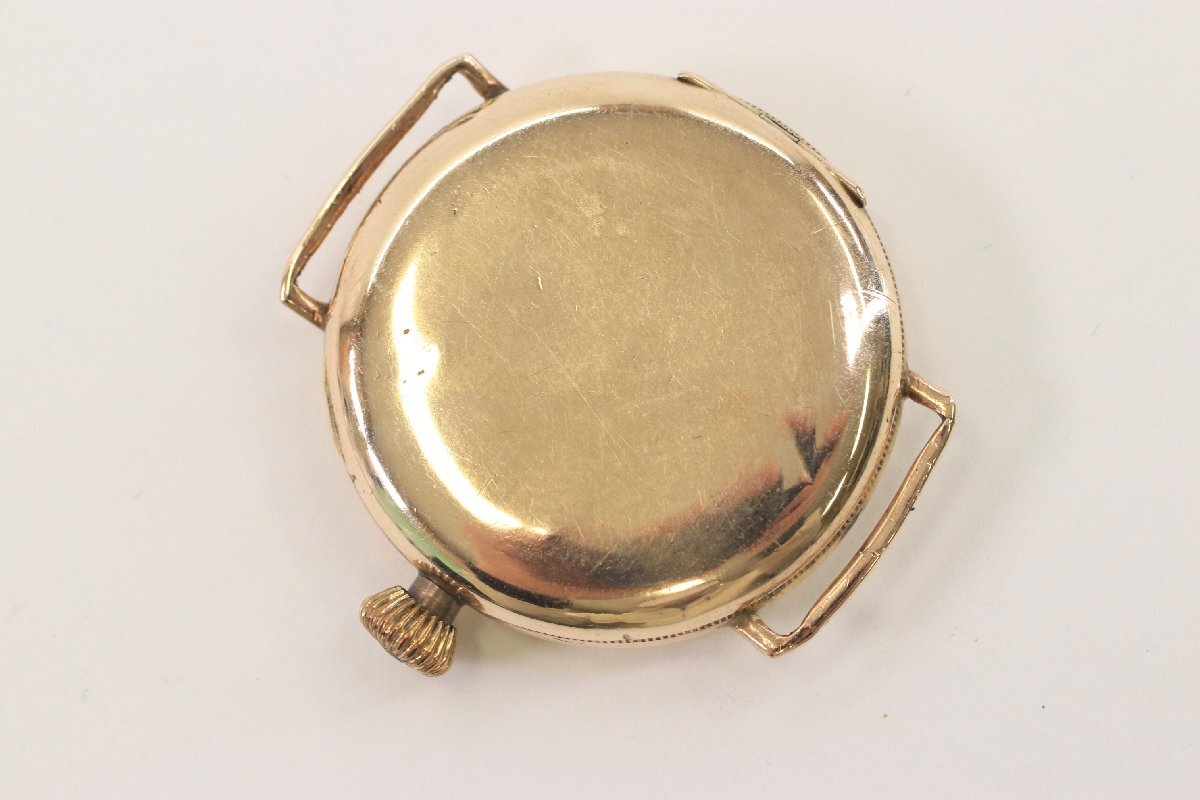 【ジャンク】ELGIN エルジン 手巻き 腕時計 スモセコ ゴールドカラー ラウンド アンティーク フェイスのみ 稼働品 7054-HA_6