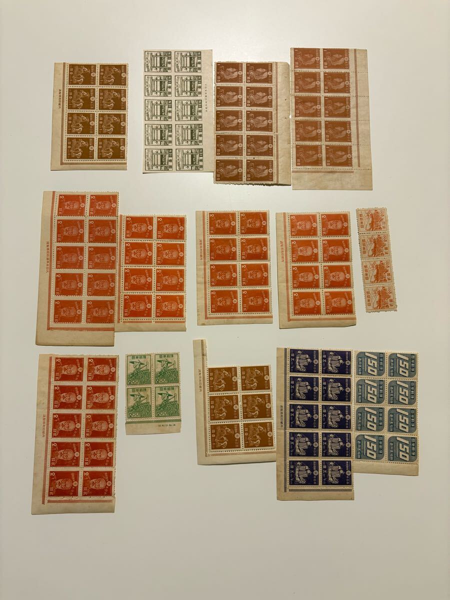 ◇未使用日本切手 シート/ブロック 国土緑化/鳳凰/別府観光/御朱印船など 銘版付き◇kn10_3