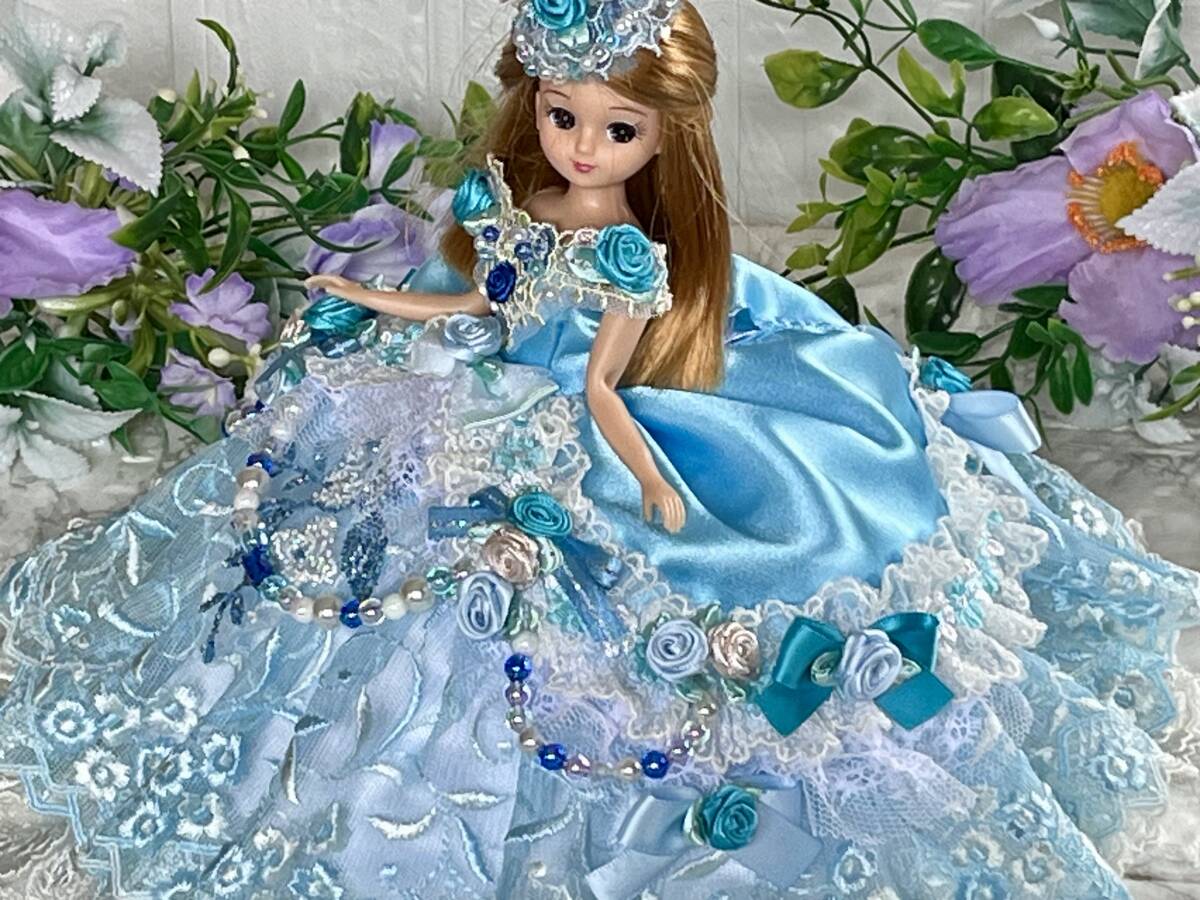 リカちゃんドレス プリンセスブルー☆ハンドメイド(洋服)｜売買された
