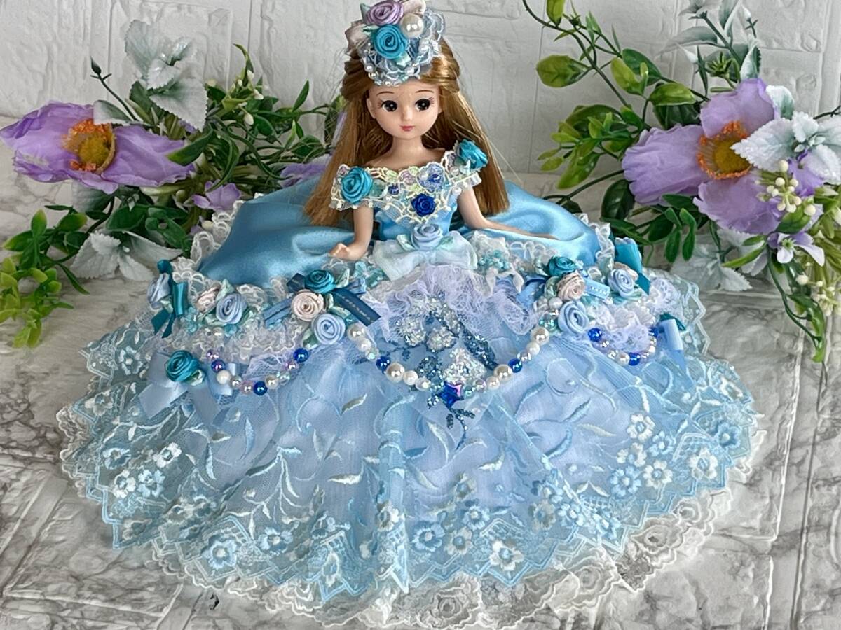 リカちゃんドレス プリンセスブルー☆ハンドメイド(洋服)｜売買された