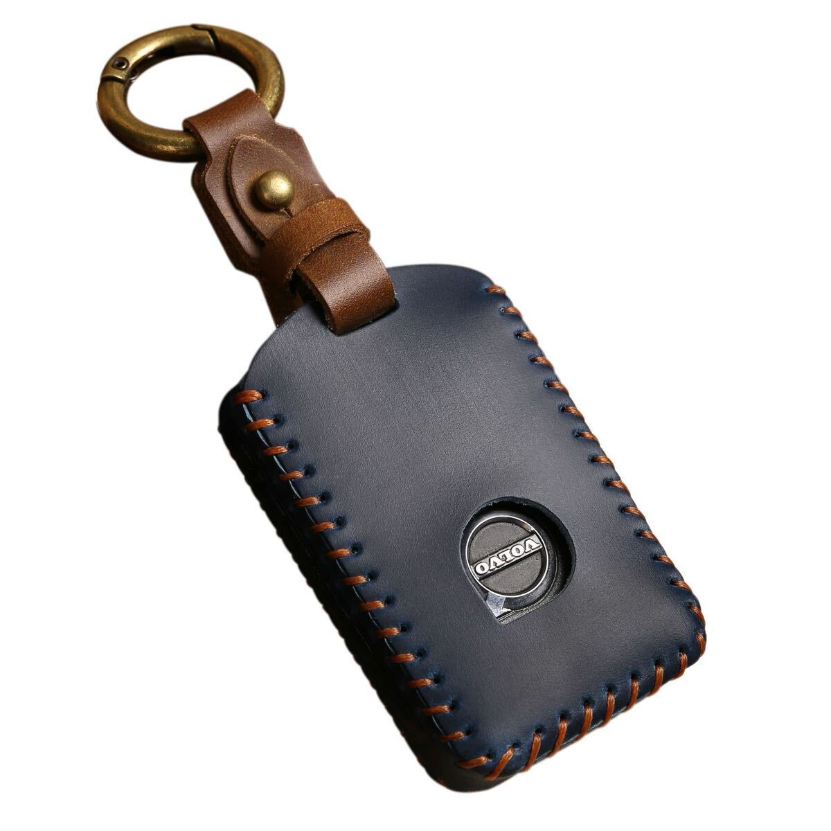 Portachiavi In Pelle Per Volvo – Custodia Protettiva Per Telecomando XC40, XC60, S60, V70 – Morbida E Resistente