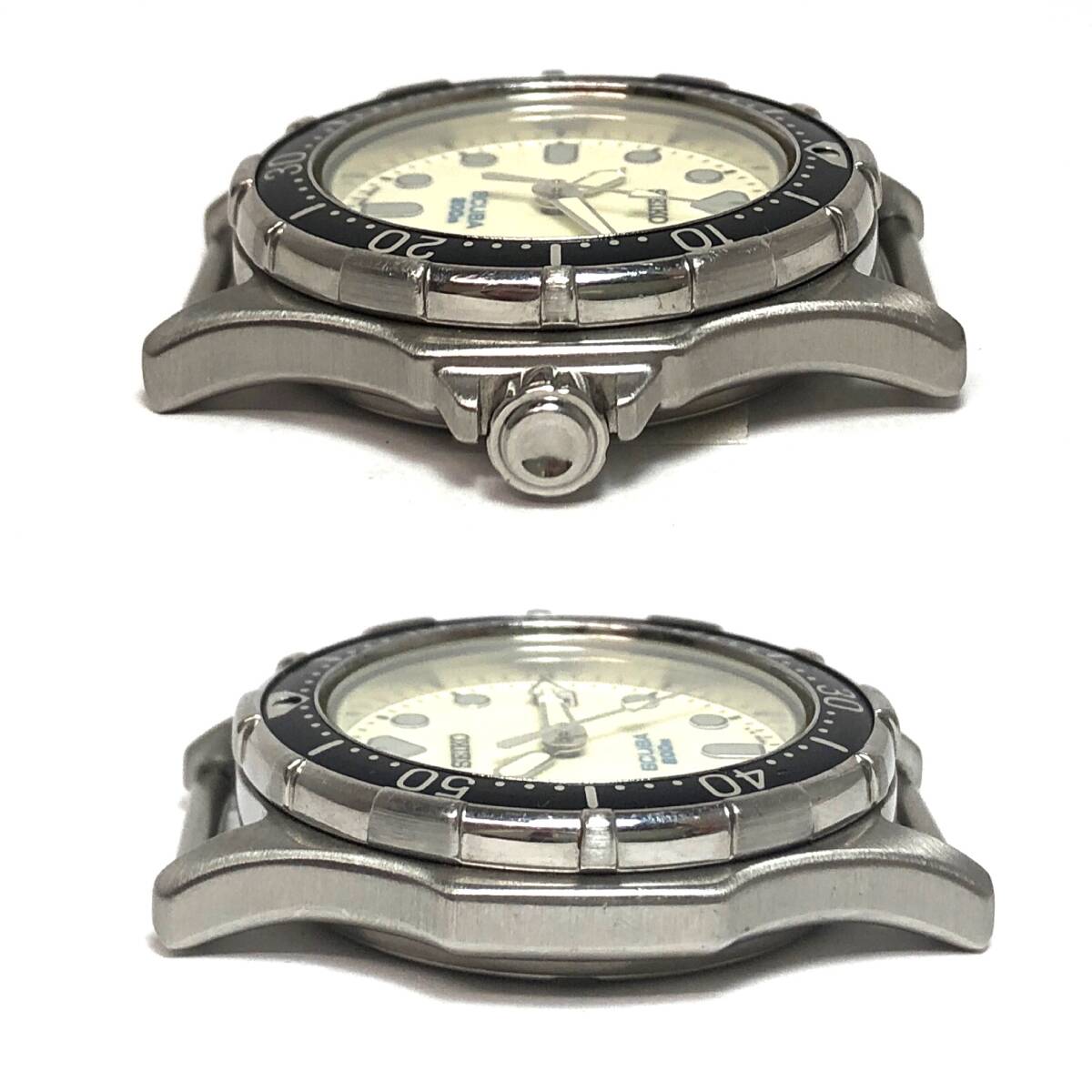 電池交換済】SEIKO 7N35-600A スキューバ 200m ダイバー QZ メンズ 