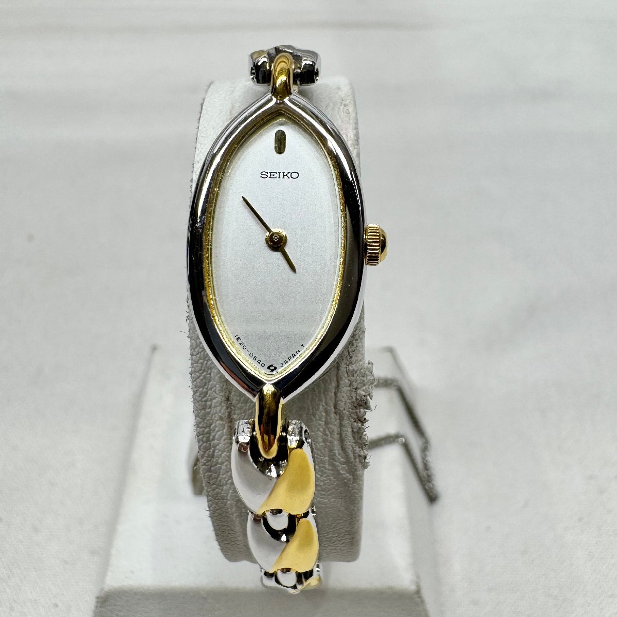【稼働/新品電池】SEIKO 1E20-5270 レディース腕時計 クォーツ 中古/不動品】SEIKO セイコー 1E20-5270 オーバル コンビカラー