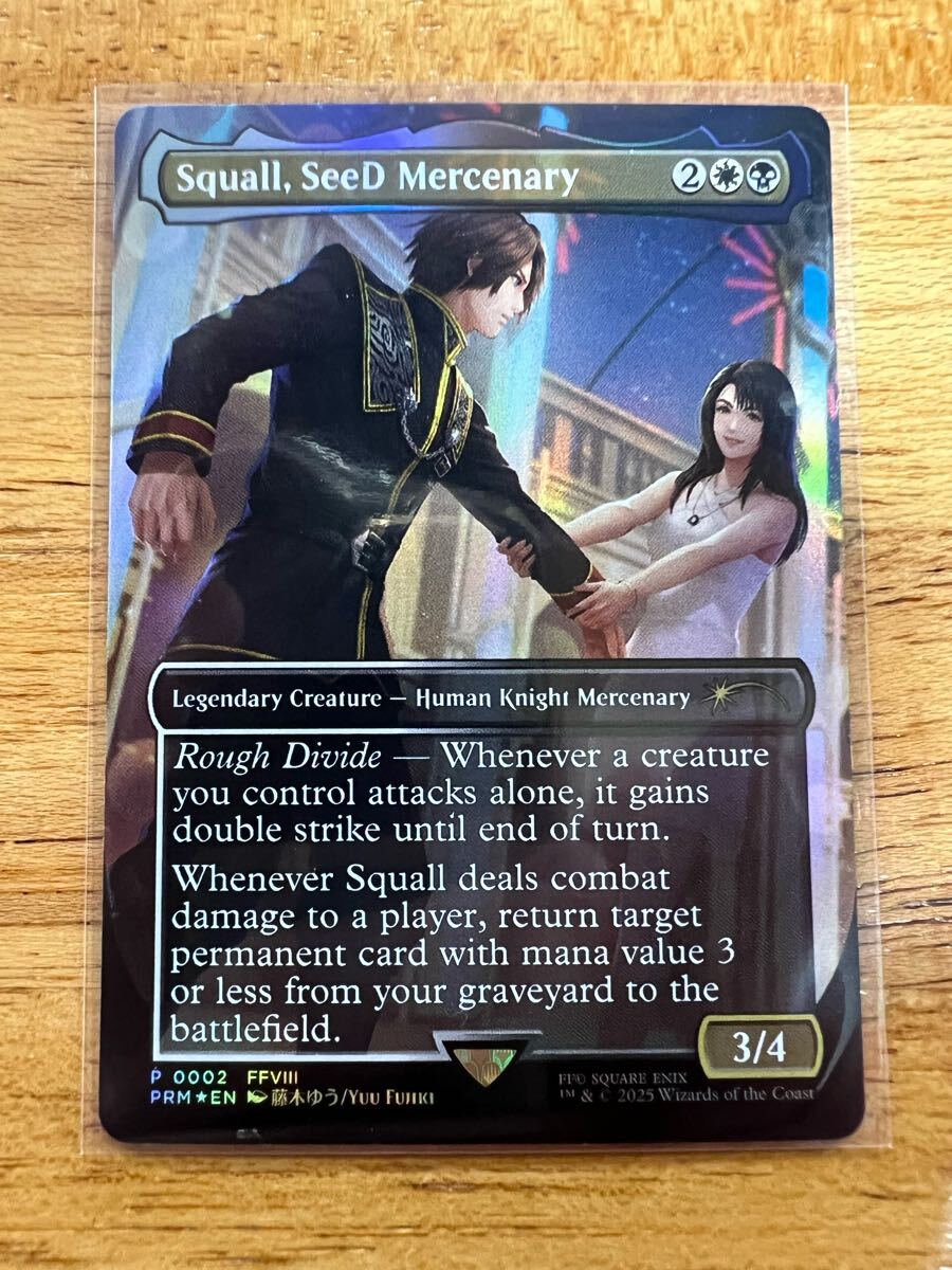 mtg 稀少個体 優勝プロモ SeeDの傭兵スコール ボーダーレス FOIL 英 MTG マジック SeeDの傭兵、スコール / Squall, SeeD Mercenary 英語版