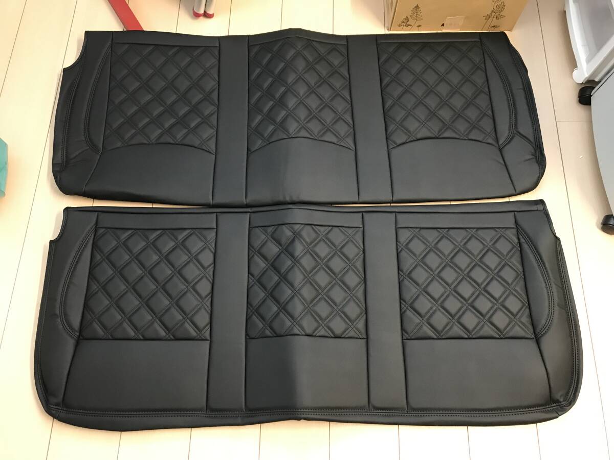 ハイエース 200系 シートカバー DX フロント セカンド 運転席 助手席 後部座席 ダイヤカットデザイン【184】_3