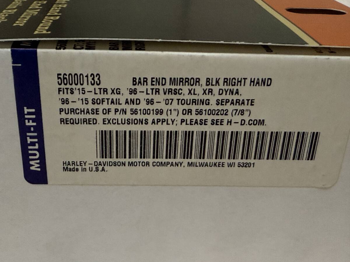 ハーレー 純正　バーエンドミラー右側　5600133 xl1200cx_2