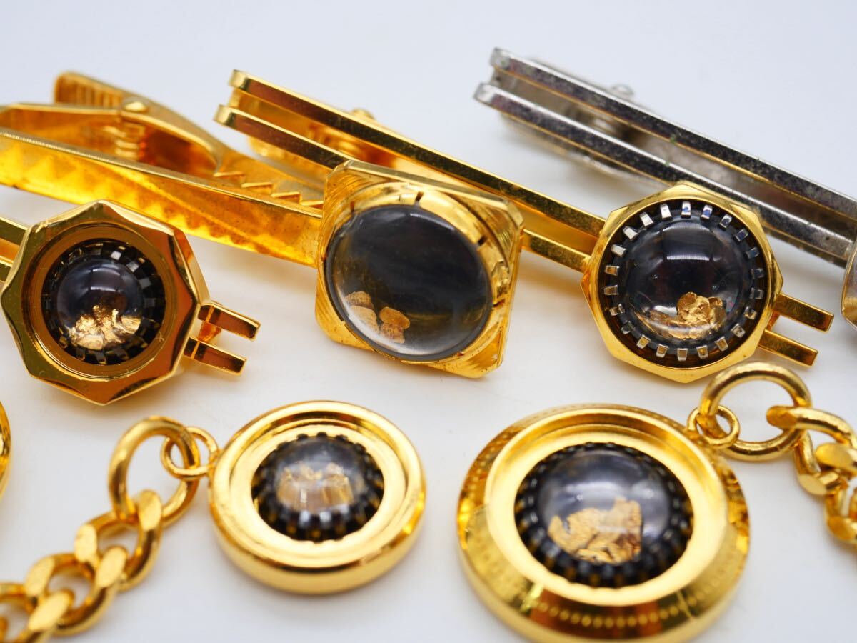 B54】砂金 タイピン ネクタイピン キーホルダー など アクセサリー