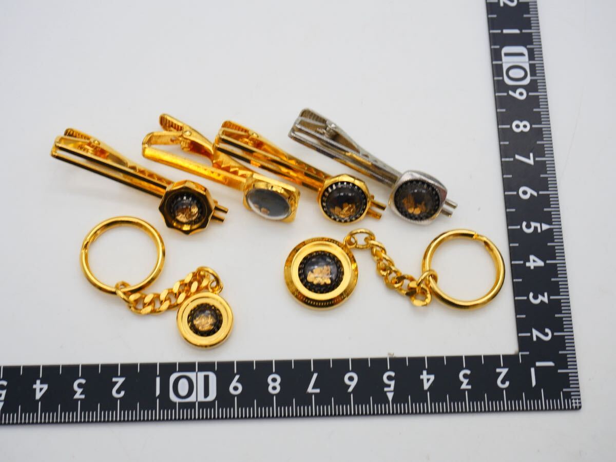 B54】砂金 タイピン ネクタイピン キーホルダー など アクセサリー