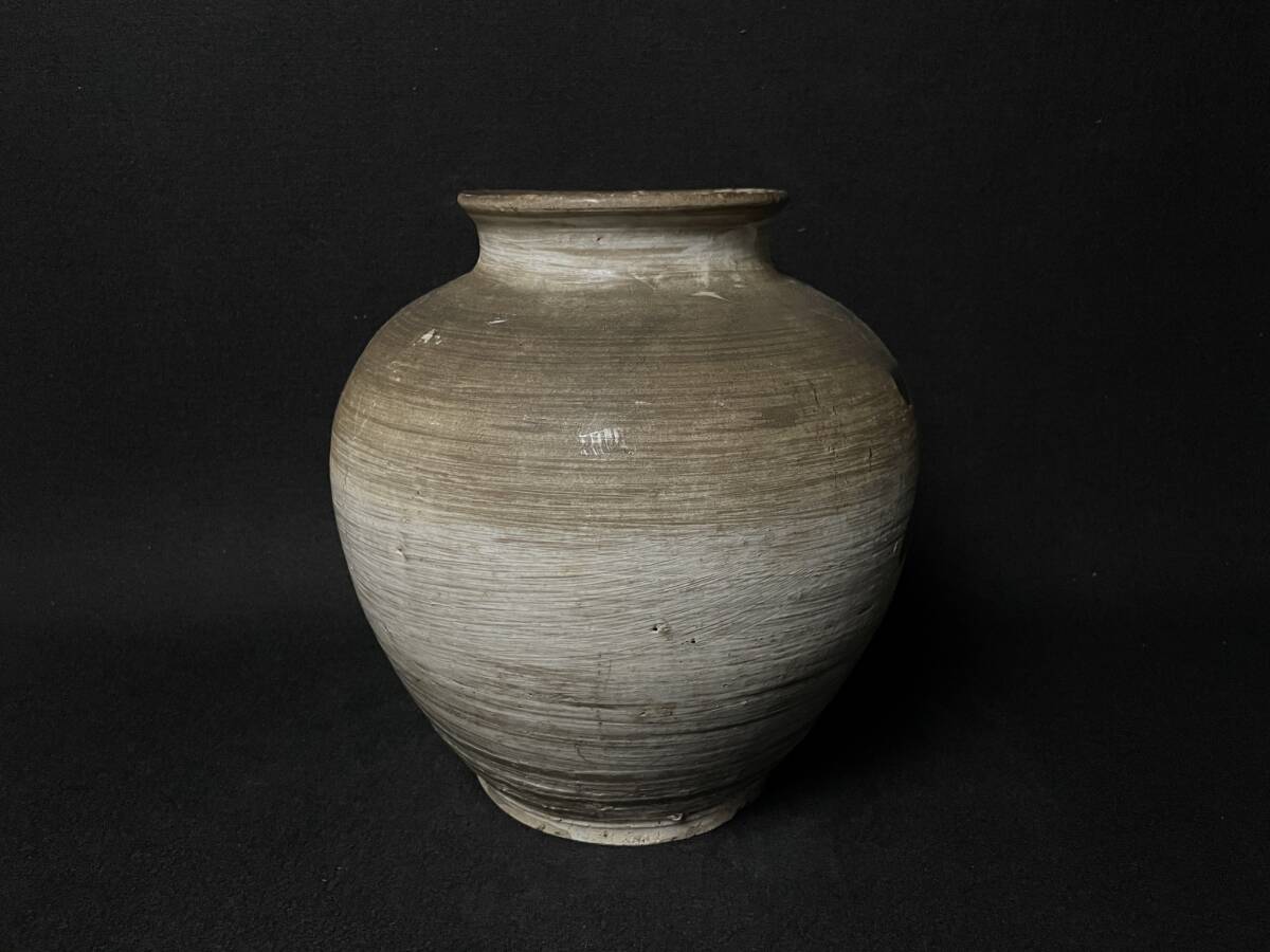 時代 古唐津 弓野焼 二彩唐津 花瓶 古武雄 花器 大壺(花器、壷)｜売買