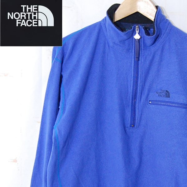 ノースフェイス THE NORTH FACE■ハーフジップフリースプルオーバー　日本製■L■ブルー系 ※NK5704108_1