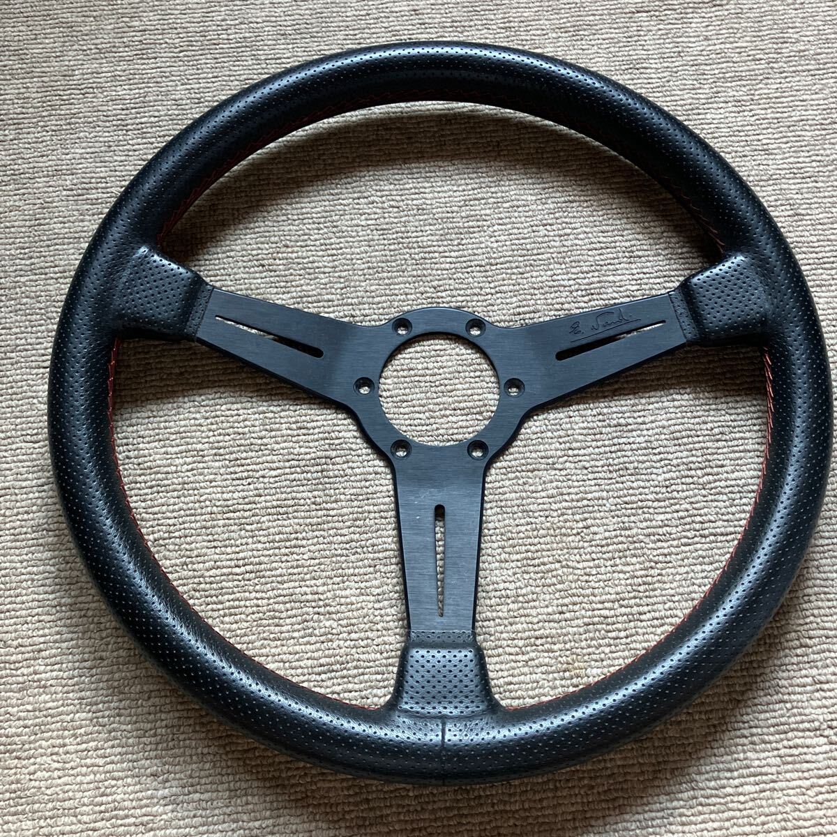 NARDI ステアリング パンチングレザー オレンジステッチ(ステアリング