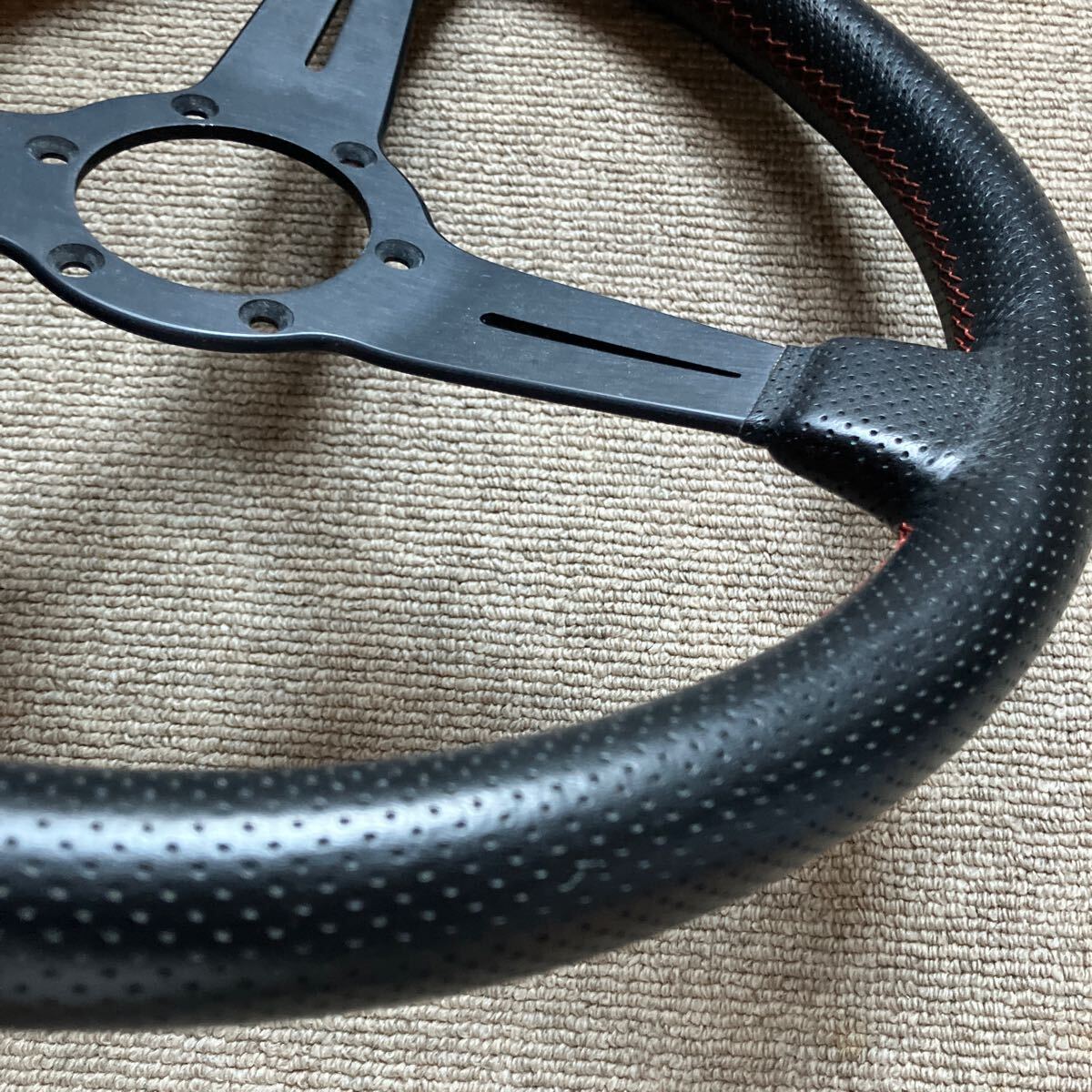 NARDI ステアリング パンチングレザー オレンジステッチ(ステアリング
