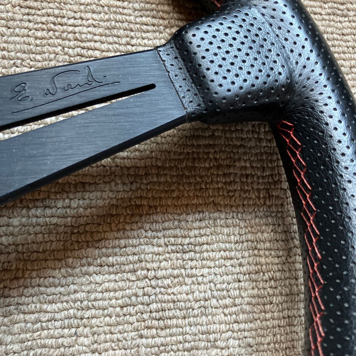 NARDI ステアリング パンチングレザー オレンジステッチ(ステアリング