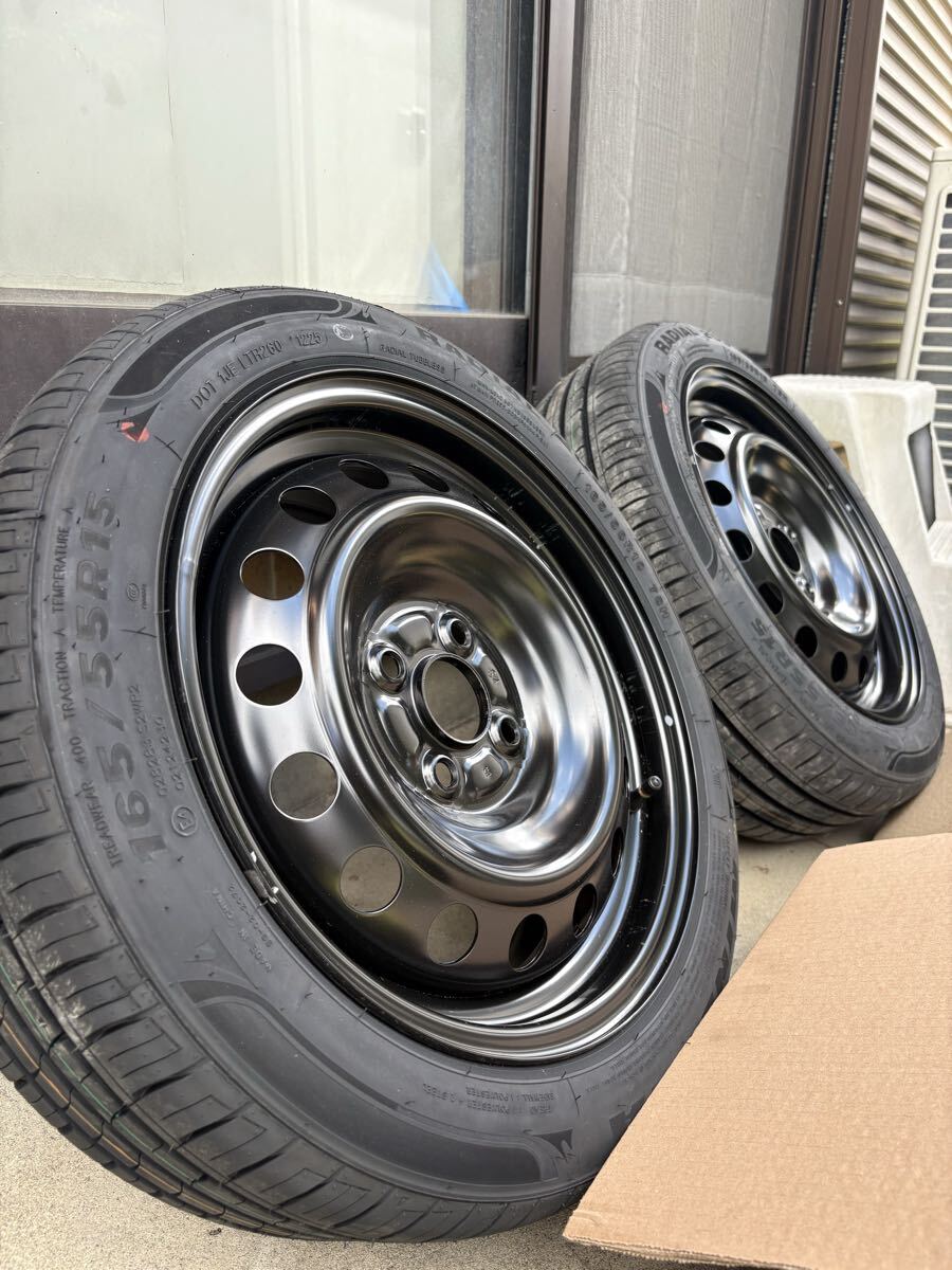 ヤリス純正スチールホイール 新車外し 新品タイヤセット 鉄チン 6J