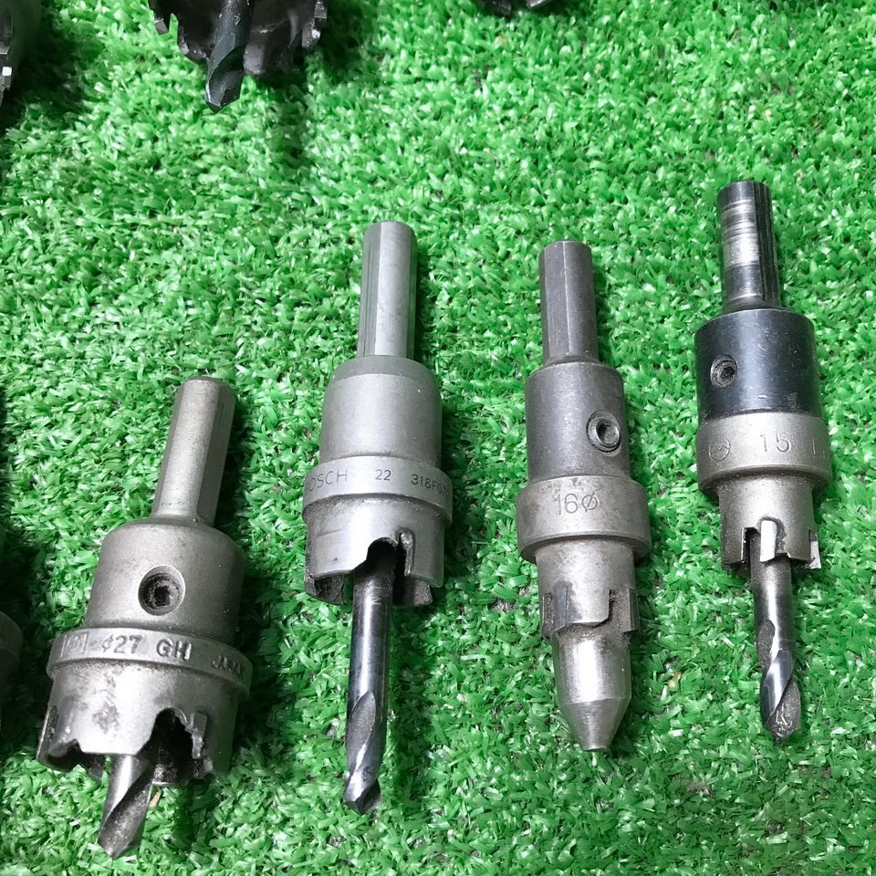 悦蒼e715 ミヤナガ 他 ■ホールソー/深穴ホールソー サイズ(φ15/16/18/22/25/27/30/32/34/71)等 取説付き ★計12点セット_2