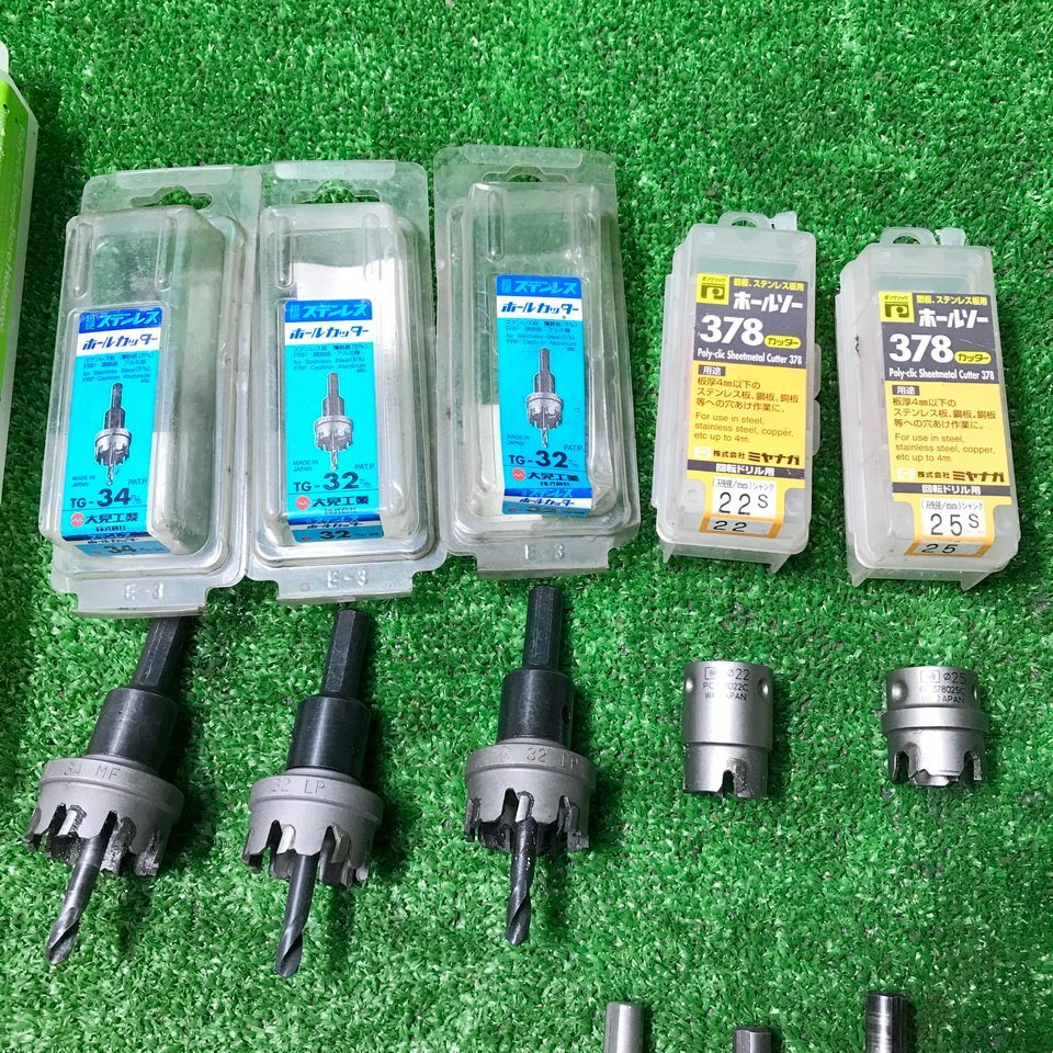 悦蒼e715 ミヤナガ 他 ■ホールソー/深穴ホールソー サイズ(φ15/16/18/22/25/27/30/32/34/71)等 取説付き ★計12点セット_4