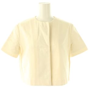 ザロウ THE ROW ノーカラー半袖ジャケット 0 オフホワイト /HK ■OS レディース