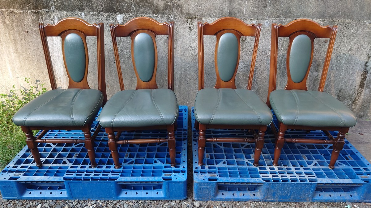 ラスト出品 写真多数 NAGANO INTERIOR ナガノ インテリア ダイニングチェア チェア 4脚セット 日本家具 近県への配達OK ...