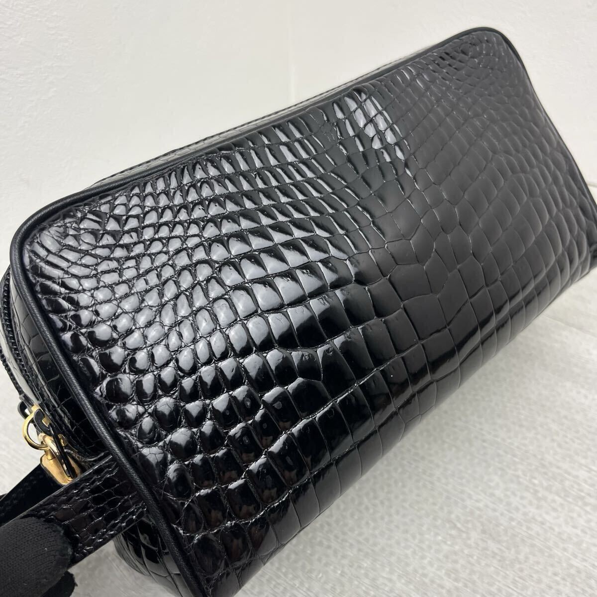 定価25万 未使用級！ リアルクロコダイル セカンドバッグ クラッチ 
