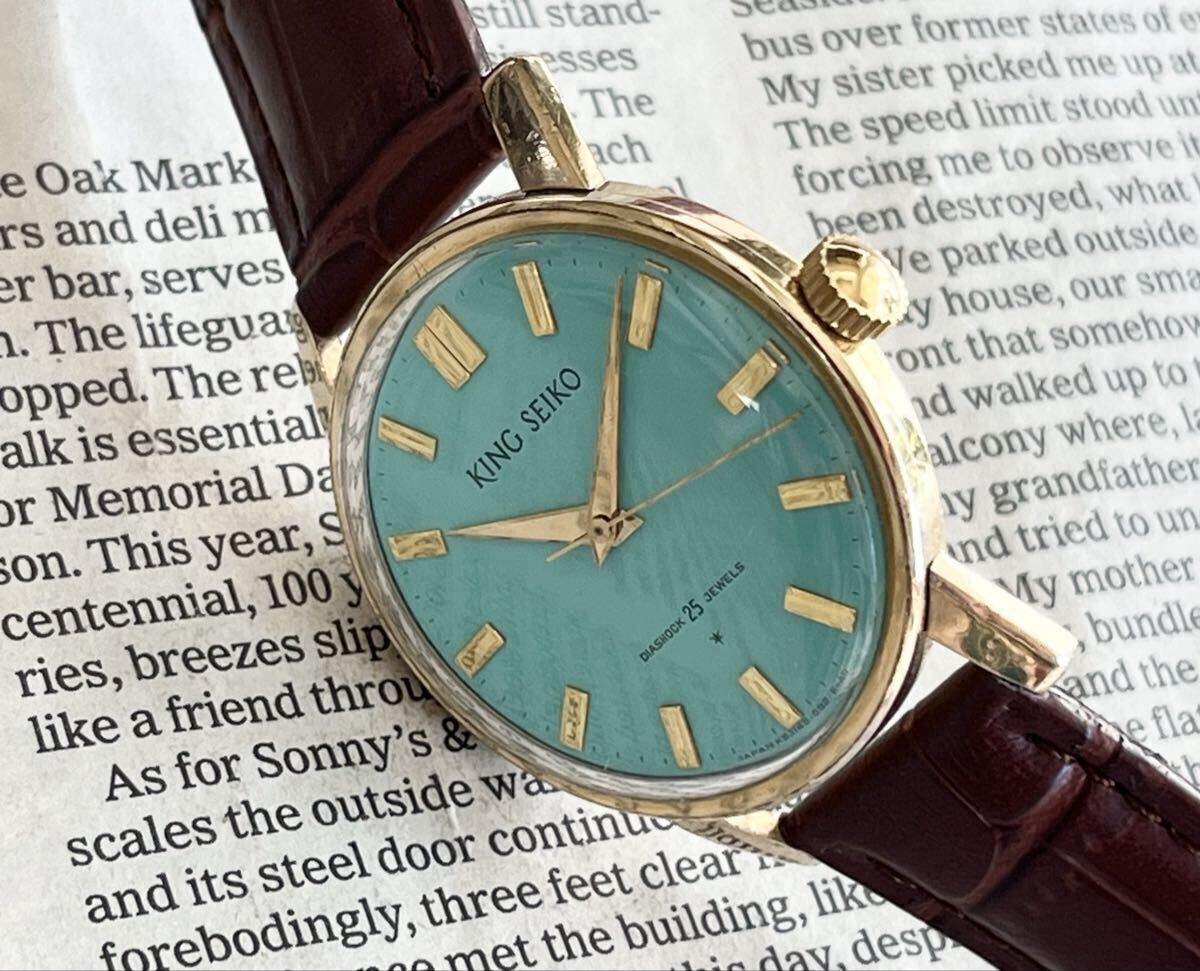 KINGSEIKO キングセイコー ファースト ティファニーブルー文字盤 14K金