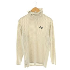 キャロウェイ CALLAWAY カットソー 長袖 ボーダー柄 L 白 グレー /HK レディース