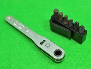 ▲KTC 板ラチェット差替えドライバセット TMDB8★携帯工具 マルチツール ビット ラチェッ