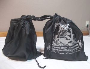 ブーツケース/ブーツバッグ①★V3 KADOYA★46×44cm×2枚組/ブラック★ワンショルダー巾