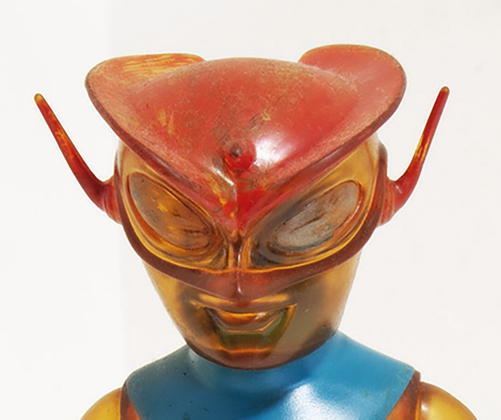 レッドマン　ソフビ レッドマン クリア 当時物 ソフビ 約29cm ブルマァク製 マルサン