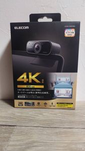 エレコム Webカメラ 4K対応 UCAM-CX80FBBK 830万画素 オートズーム機能 Full HD(60fps)